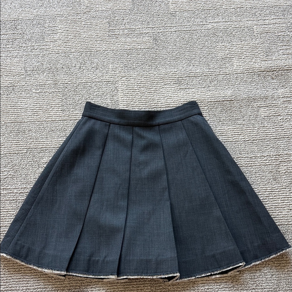 Pleated Circle Skirt in Dark Gray